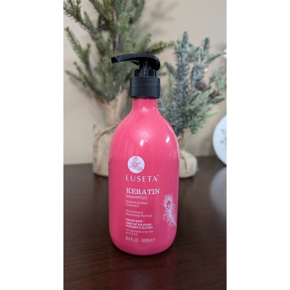 LUSETA~ KERATIN SHAMPOO 16.9 FL. Oz. Sulfate Paraben And‎ Gluten Free